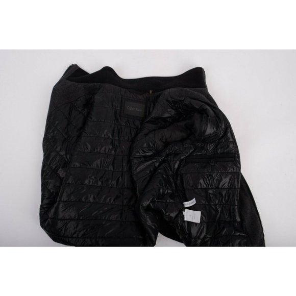 Calvin Klein Mens M Wool Bomber Jacket Coat Gray - Picture 7 of 7